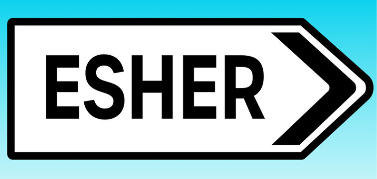 Esher Road sign