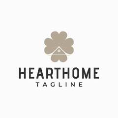 The logo design is a combination of the heart / love and the house symbol. Real estate logo design.