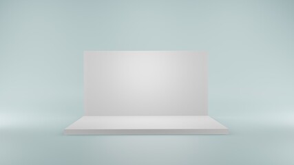 Fototapeta premium 3d rendering Empty stand for displaying mockup.