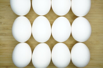 white eggs on a white background