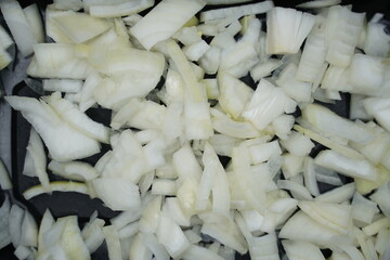 fried onions on a pan