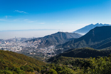 The view of Monterrey Mexico from afar