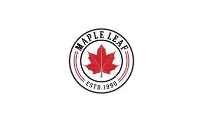 maple leaf logo on white background
