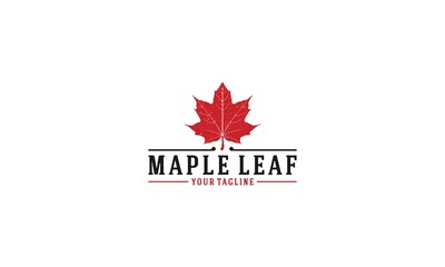 maple leaf logo on white background