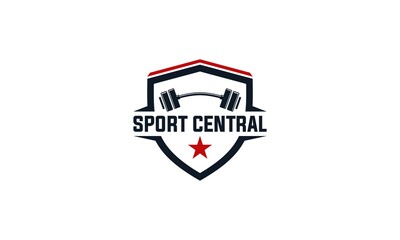 sport center logo in white background
