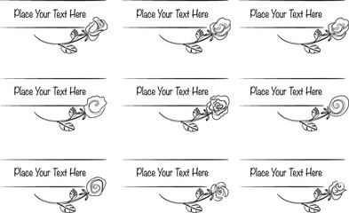 vector set: calligraphic rose design elements and page decoration