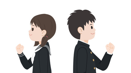 勉強する学生 やる気 授業 宿題 中高生 高校生 中学生 男女 モチベーション イラスト素材 Boy Canvas Print B Senryu