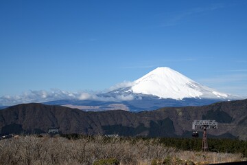 Fototapeta premium 冬の富士山 雪景色