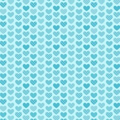 Seamless background for creative works in the scrapbooking technique. Material for scrapbooking with hearts. Retro seamless pattern. 