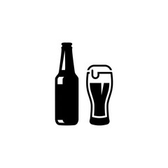 beer bottle icon vector design trendy