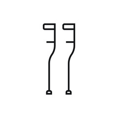Crutches icon design. isolated on white background. vector illstration