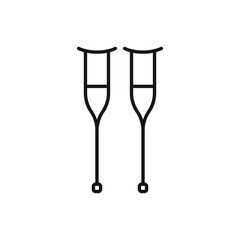 Crutches icon design. isolated on white background. vector illstration