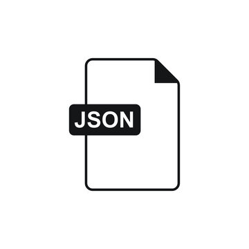 JSON file document Icon design. isolated on white background. vector illstration