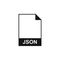 JSON file document Icon design. isolated on white background. vector illstration