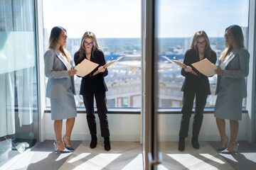 Office employees having a meeting