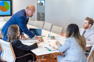 Fototapeta premium Office employees having a meeting