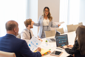 Fototapeta premium Office employees having a meeting