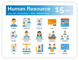 Fototapeta na wymiar Human Resource icon set