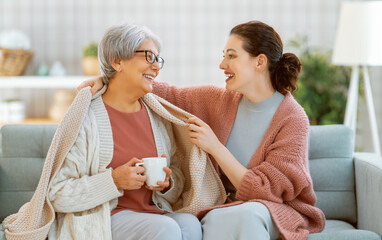 mother and her adult daughter