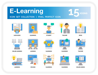 E-Learning icon set