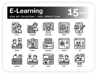 E-Learning icon set
