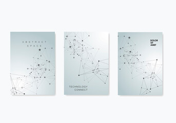 Abstract set brochure cover template for banner design. Minimal infographic design. Vector leaflet layout. Web banner layout template. Vector graphic illustration