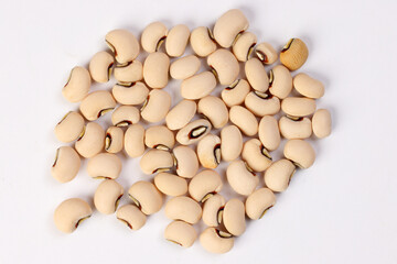 Blackeye beans on white background