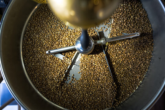 Roasted coffee bean using Probat machine.