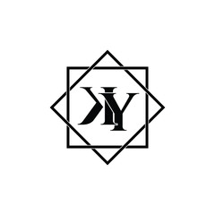 Letter KY luxury logo design vector