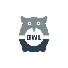 modern owl head logo