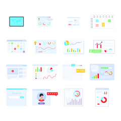 
Pack of Data Analytics Flat Illustrations
