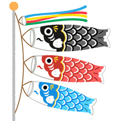 こいのぼりのイラスト