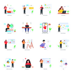 Online Education Vector Illustrations Pack

