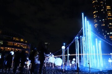 Fototapeta na wymiar Christmas illumination of Tokyo Midtown