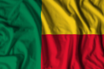 Benin flag realistic waving