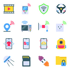 
Pack of Smart Devices Flat Icons 
