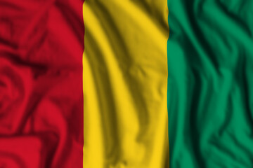 Obraz premium Guinea flag realistic waving