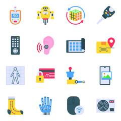 
Pack of Robotic Technology Flat Icons 
