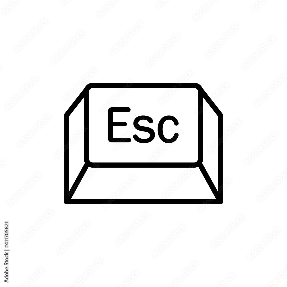 Aufkleber esc button icon. keyboard icon. vector eps 10. isolated on white background