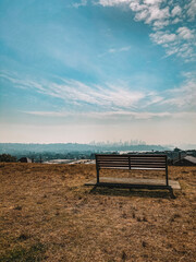 bench at sunset