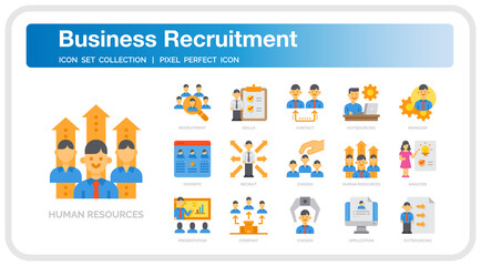 Business Recruitment icon set