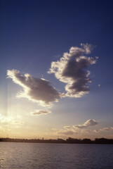 渡良瀬遊水池の夕空