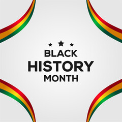 Black History Month Vector Design Template Background