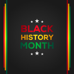 Black History Month Vector Design Template Background