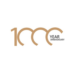1000 year anniversary celebration vector template design illustration