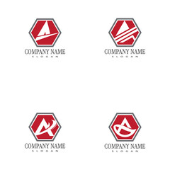 A Letter Logo Template vector icon illustration design