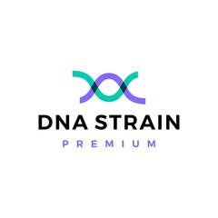 DNA strain helix logo vector icon illustration