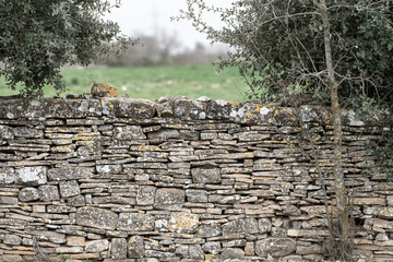 image of stone wall in rural environment