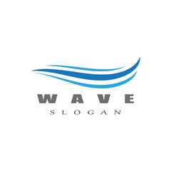 Water wave icon vector illustration design logo