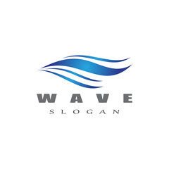 Water wave icon vector illustration design logo
